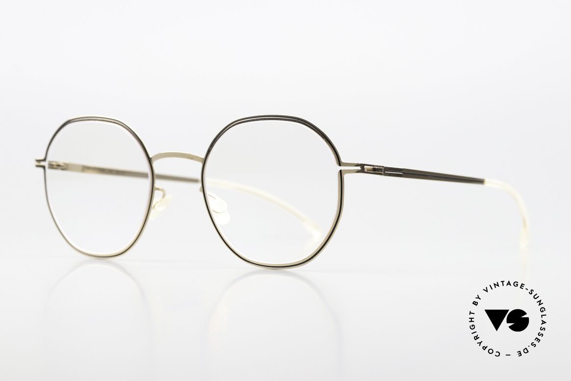 Mykita Studio 6.6 Champagne Gold Black Coloring, ultra-fine lines follow the contour of the frame, Made for Women Mykita Studio 6.6 Champagne Gold Black Coloring, ultra-fine lines follow the contour of the frame, Made for Women