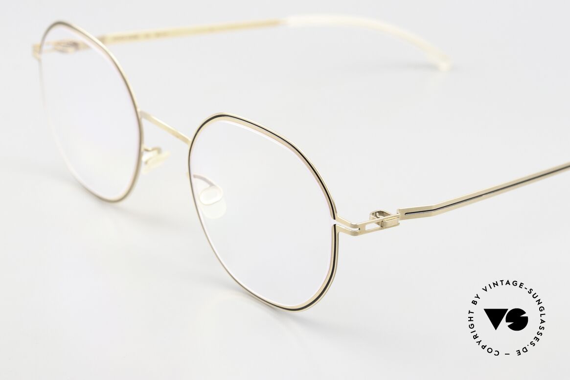 Mykita Studio 6.6 Champagne Gold Black Coloring, the result is a three-dimensional graphic pattern, Made for Women Mykita Studio 6.6 Champagne Gold Black Coloring, the result is a three-dimensional graphic pattern, Made for Women