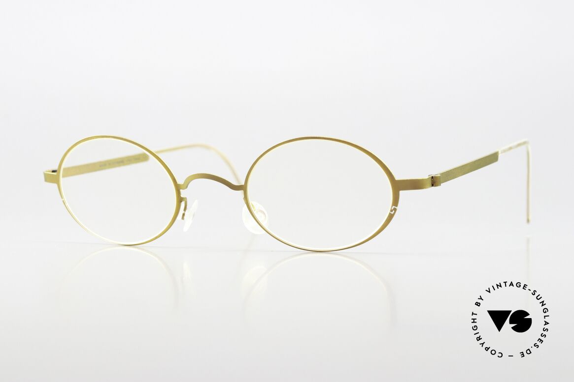 Lindberg 5000 Strip Titan Old 90's Frame Copper Bronze, small oval glasses: LINDBERG Strip Titanium Series, Made for Men and Women