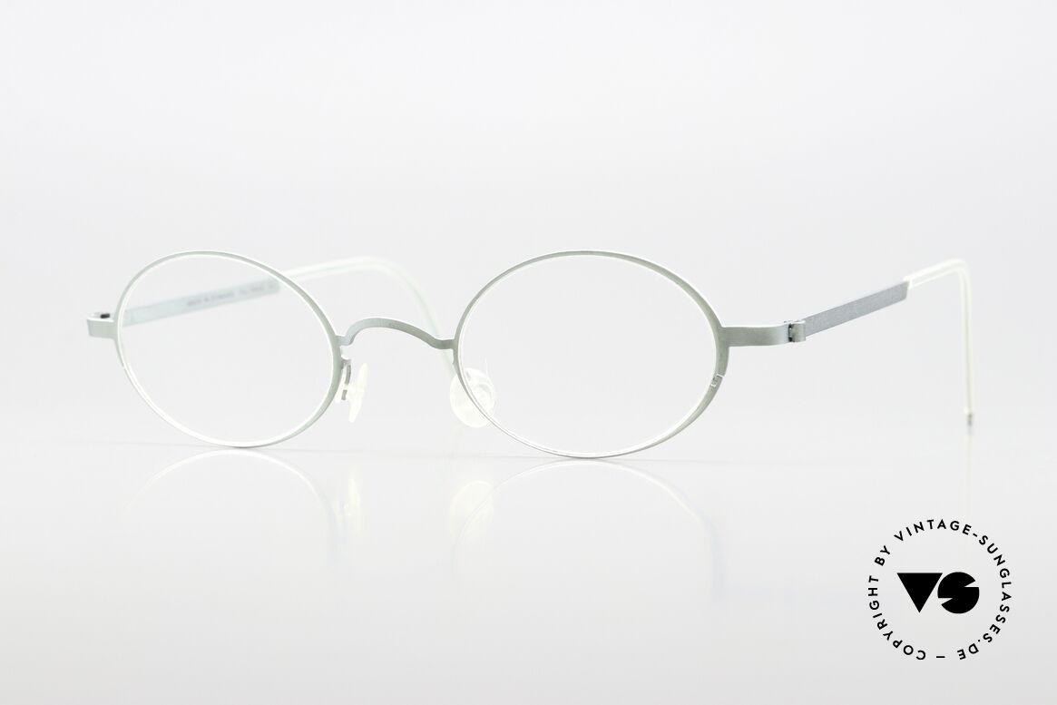 Lindberg 5000 Strip Titan Interesting Pale Green Color, small oval glasses: LINDBERG Strip Titanium Series, Made for Men and Women