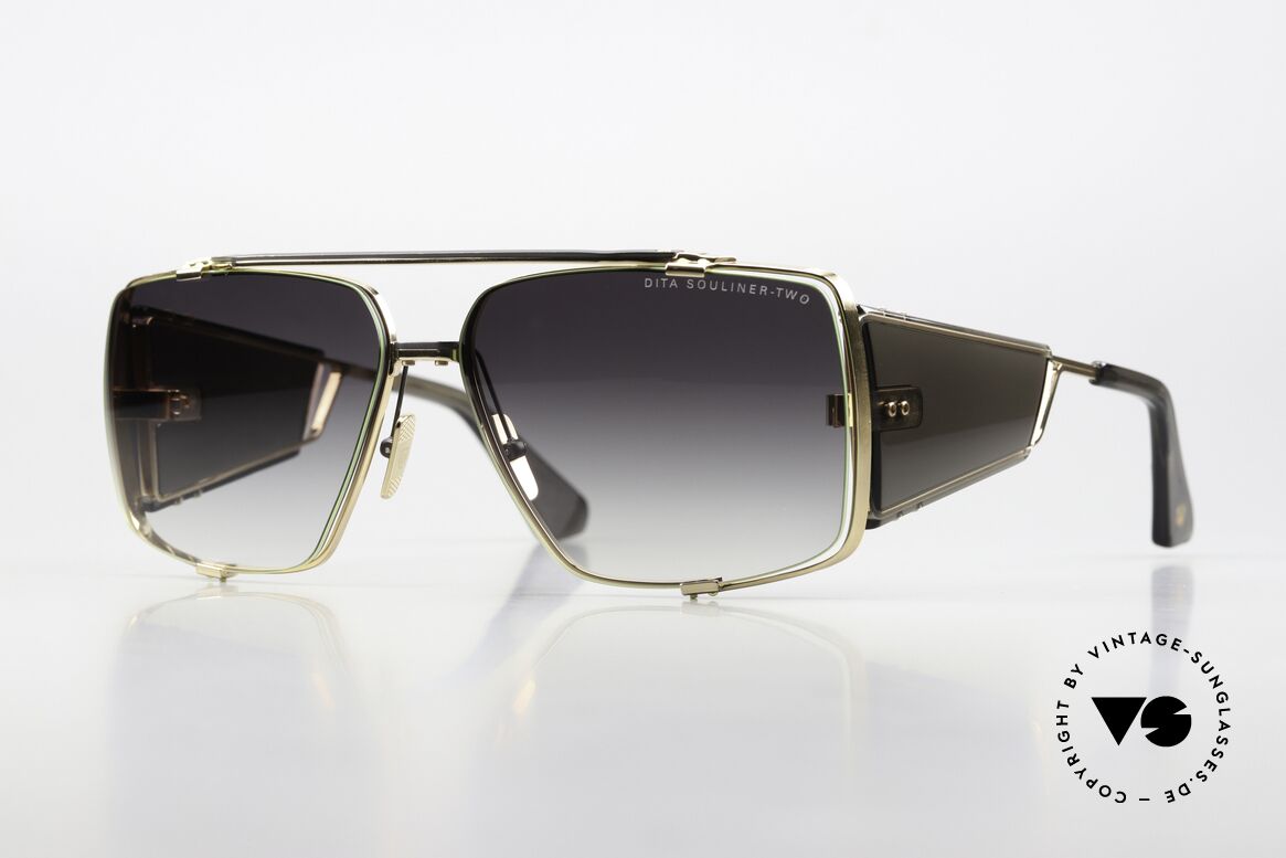 DITA Souliner Two Eye-Catcher Sunglasses, DITA Souliner-Two shades, DTS136-64-01, GLD-GRY, Made for Men DITA Souliner Two Eye-Catcher Sunglasses, DITA Souliner-Two shades, DTS136-64-01, GLD-GRY, Made for Men
