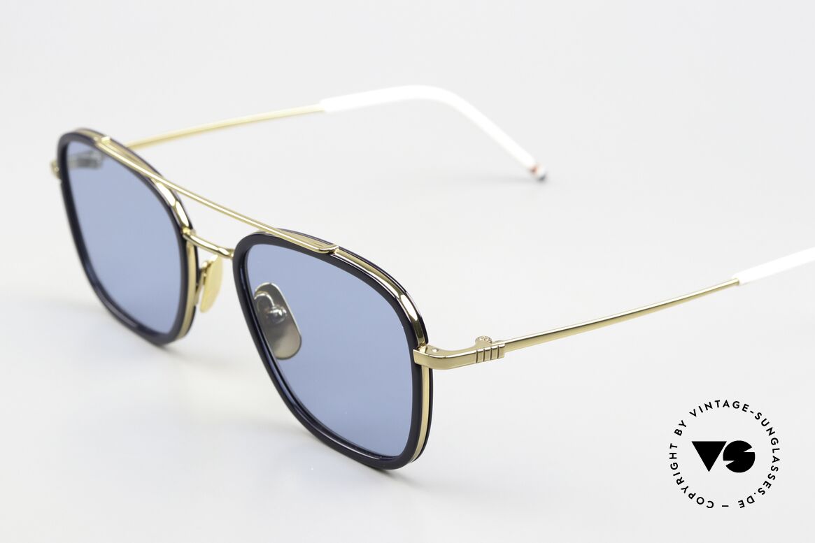 Thom Browne TBS800 Square Sunglasses For Men, non-reflecting navy lenses for 100% UV protection, Made for Men Thom Browne TBS800 Square Sunglasses For Men, non-reflecting navy lenses for 100% UV protection, Made for Men