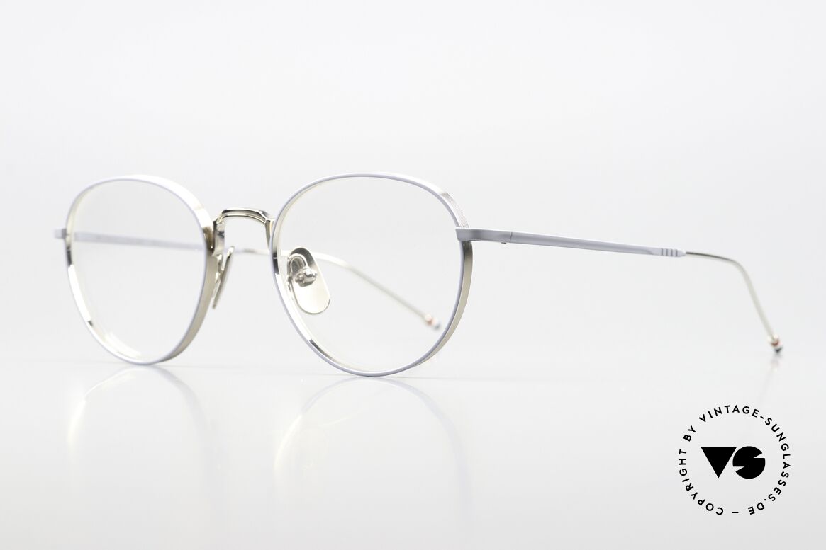 Thom Browne TBX119 Classy Gentlemen's Specs, SLV-GRY = silver-plated & light gray frame front, Made for Men Thom Browne TBX119 Classy Gentlemen's Specs, SLV-GRY = silver-plated & light gray frame front, Made for Men