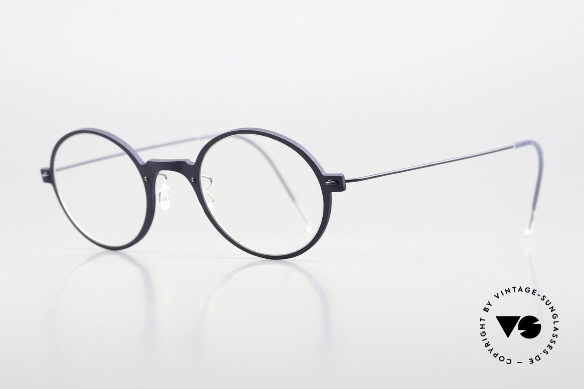 Lindberg 6508 NOW Dark Blue Designer Eyewear, high quality composite material & titanium temples, Made for Men and Women