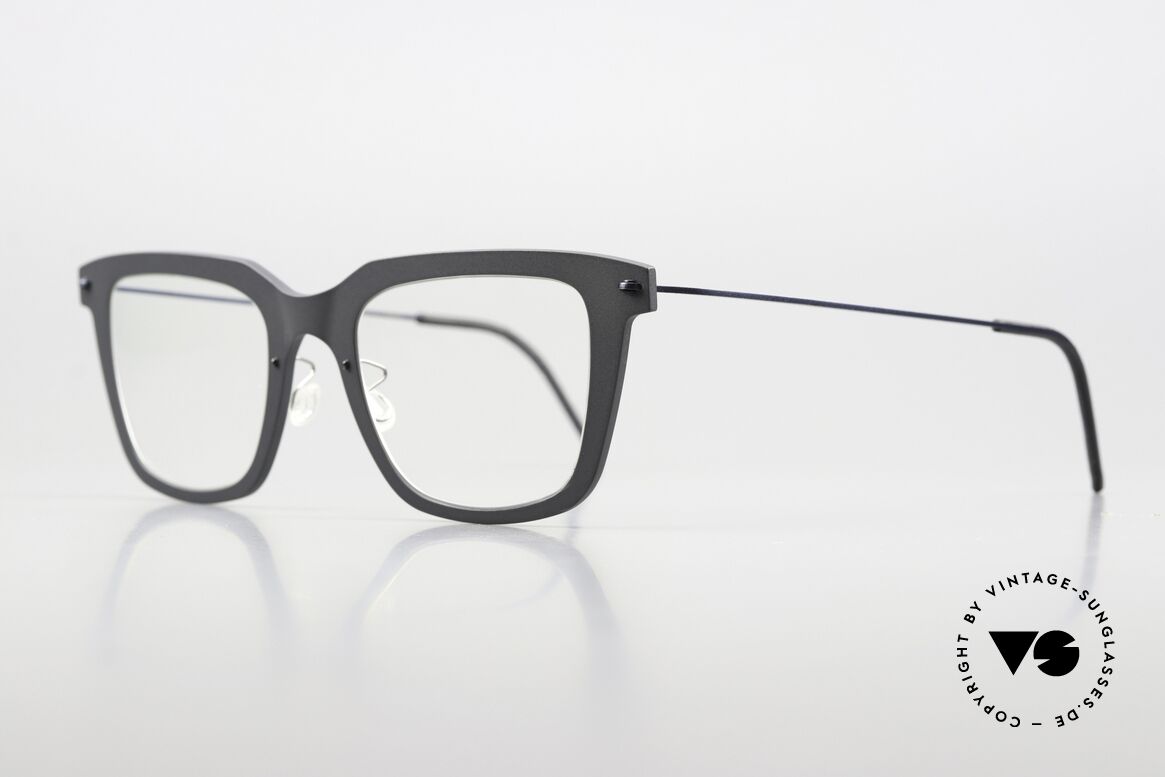Lindberg 6601 NOW XL Men's Frame Gray Dark Blue, col. D15/U13: dark gray front with dark blue temples, Made for Men Lindberg 6601 NOW XL Men's Frame Gray Dark Blue, col. D15/U13: dark gray front with dark blue temples, Made for Men