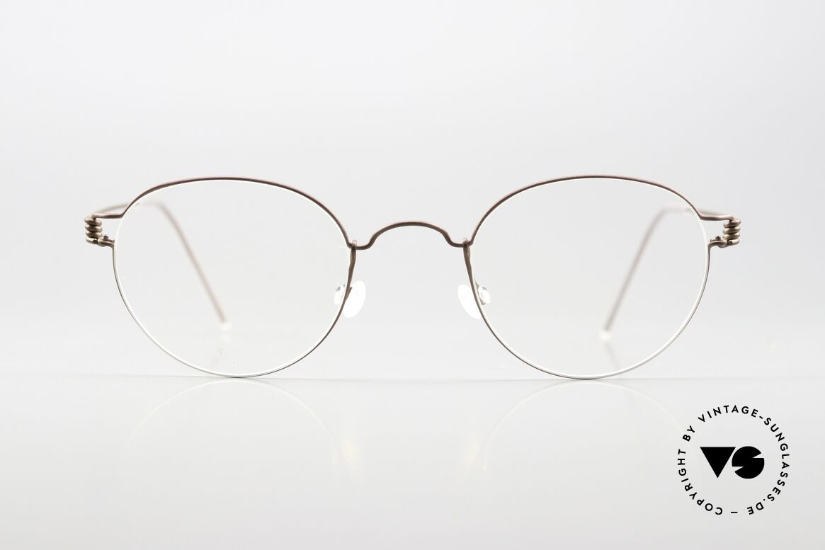 Lindberg Matt 44 Air Titan Rim Small Panto Eyewear Unisex, unisex model MATT; color U12 (matte bronze / brown), Made for Men and Women