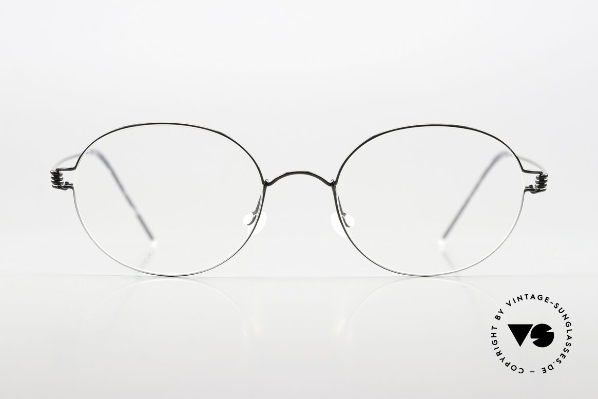 Lindberg Stefano Air Titan Rim Oval Glasses Ladies And Gents, oval eyeglass-frame with color PU9 = polished black, Made for Men and Women Lindberg Stefano Air Titan Rim Oval Glasses Ladies And Gents, oval eyeglass-frame with color PU9 = polished black, Made for Men and Women