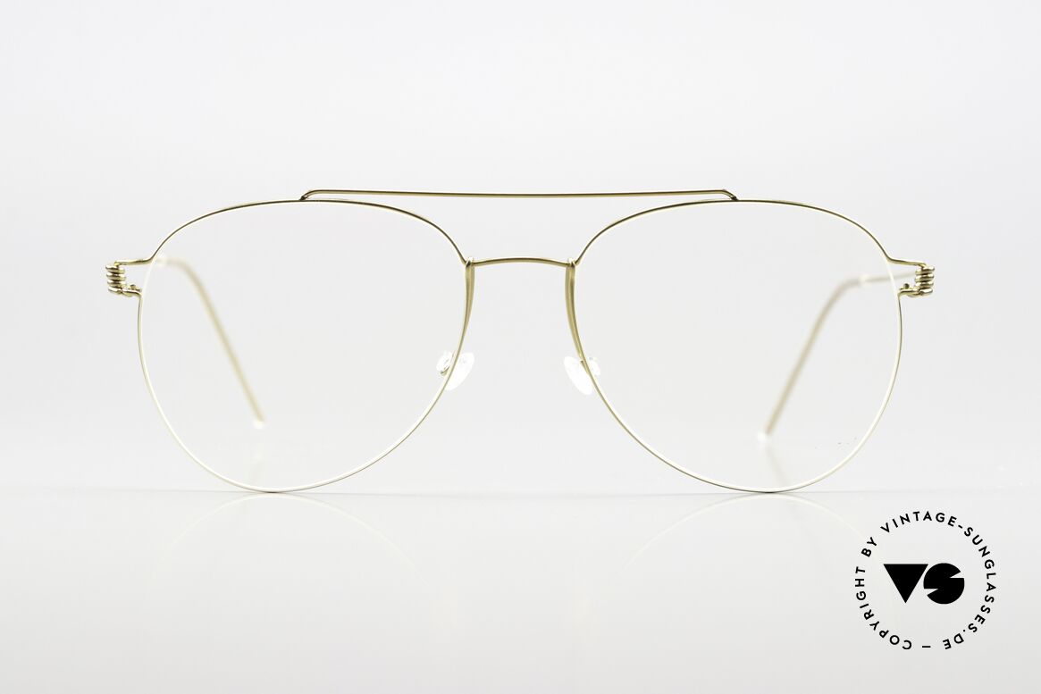 Lindberg Sonny 53 Air Titan Rim Pilot Glasses Ladies And Gents, aviator eyeglass-frame with color PGT = polished gold, Made for Men and Women Lindberg Sonny 53 Air Titan Rim Pilot Glasses Ladies And Gents, aviator eyeglass-frame with color PGT = polished gold, Made for Men and Women