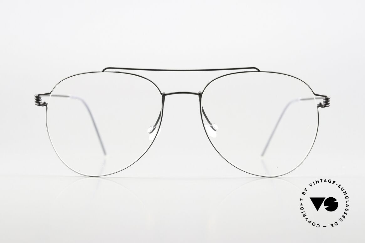 Lindberg Sonny 53 Air Titan Rim Black Titanium Aviator Frame, aviator eyeglass-frame with color U9 = 'matte black', Made for Men and Women Lindberg Sonny 53 Air Titan Rim Black Titanium Aviator Frame, aviator eyeglass-frame with color U9 = 'matte black', Made for Men and Women