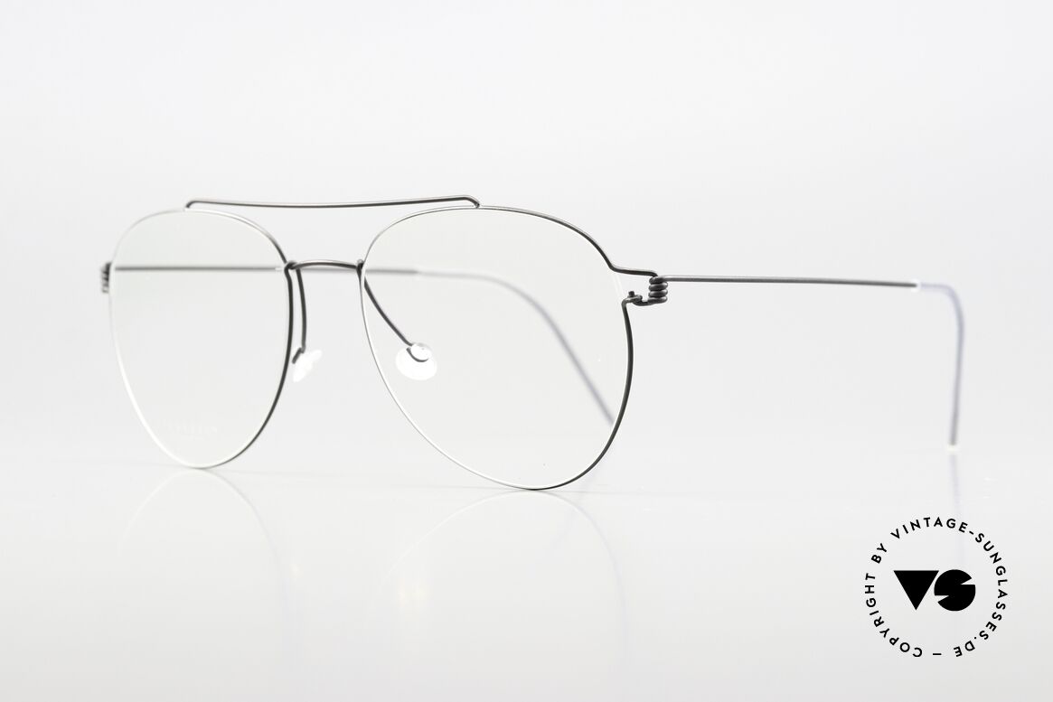 Lindberg Sonny 53 Air Titan Rim Black Titanium Aviator Frame, M to L size 53/17 (unisex) with 145mm temple length, Made for Men and Women Lindberg Sonny 53 Air Titan Rim Black Titanium Aviator Frame, M to L size 53/17 (unisex) with 145mm temple length, Made for Men and Women