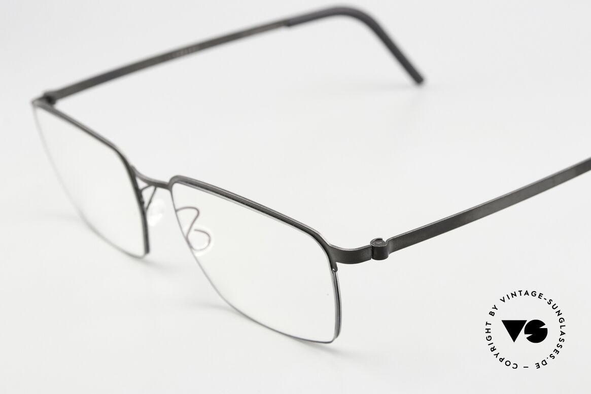 Lindberg 7426 Strip Titanium Black Square Men's Glasses, bears the predicate "true VINTAGE LINDBERG" for us, Made for Men Lindberg 7426 Strip Titanium Black Square Men's Glasses, bears the predicate "true VINTAGE LINDBERG" for us, Made for Men