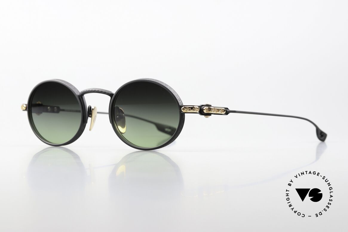 Chrome Hearts Honey Dipped Ozzy Osbourne Style Specs, oval titanium frame with many intricate engravings, Made for Men and Women Chrome Hearts Honey Dipped Ozzy Osbourne Style Specs, oval titanium frame with many intricate engravings, Made for Men and Women