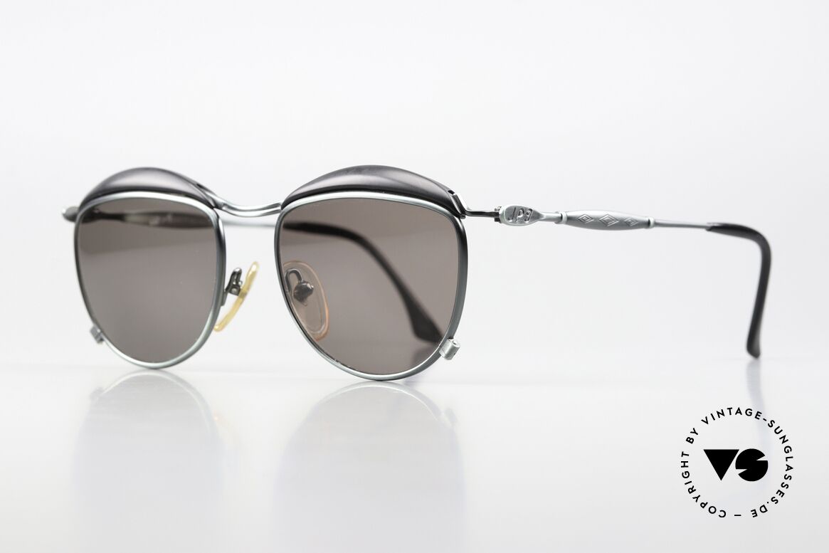 Jean Paul Gaultier 56-1274 St. Tropez Flair Sunglasses, interesting frame; rich in detail; fir green color, Made for Men and Women