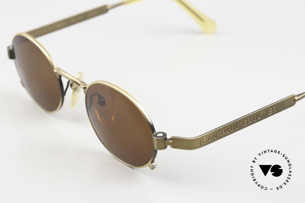 Jean Paul Gaultier 56-1173 Made in Japan Frame 1996, with dark brown sun lenses (for 100% UV protection), Made for Men Jean Paul Gaultier 56-1173 Made in Japan Frame 1996, with dark brown sun lenses (for 100% UV protection), Made for Men