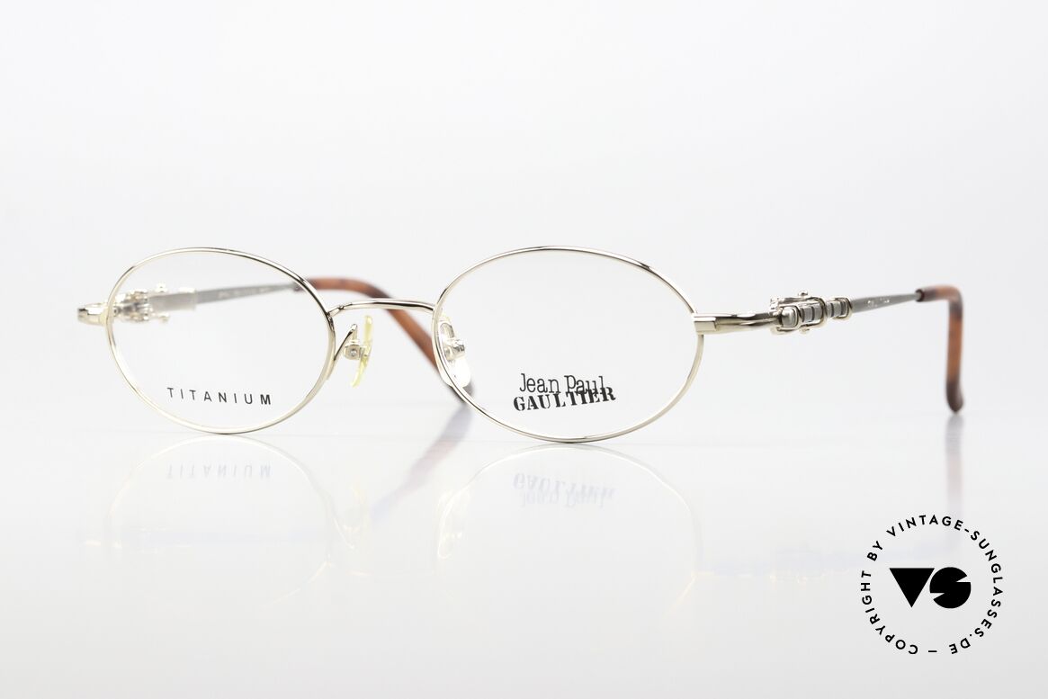 Jean Paul Gaultier 55-0039 Oval Titanium Frame 1996, vintage Jean Paul GAULTIER eyeglasses from 1996, Made for Men and Women Jean Paul Gaultier 55-0039 Oval Titanium Frame 1996, vintage Jean Paul GAULTIER eyeglasses from 1996, Made for Men and Women