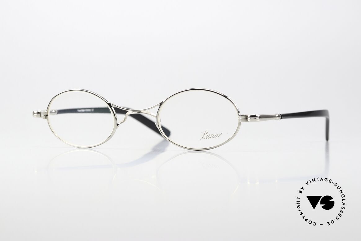Lunor X-Bridge Oval Rare Precious Platinum Specs, LUNOR X-Bridge Oval glasses, PP = platinum-plated, Made for Men and Women