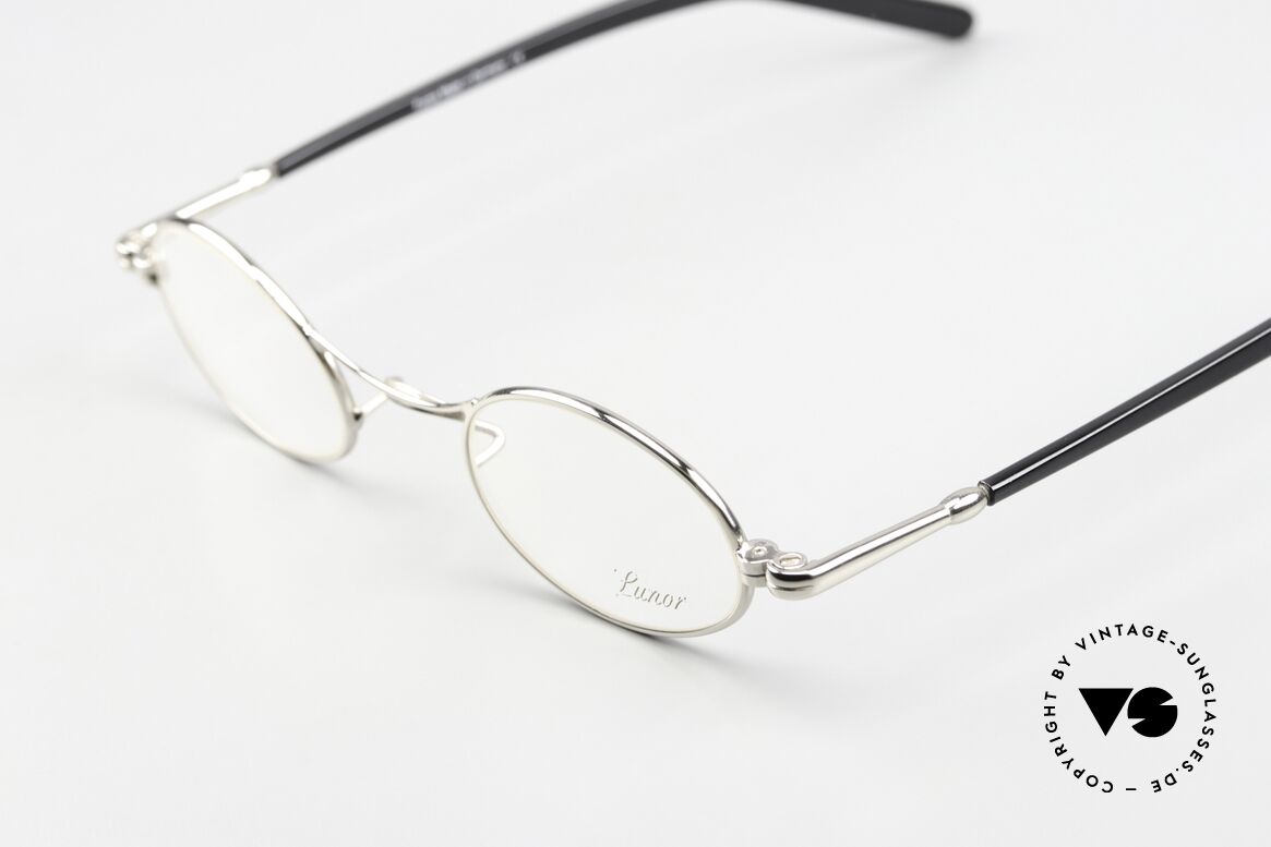 Lunor X-Bridge Oval Rare Precious Platinum Specs, without ostentatious logos (but in a timeless elegance), Made for Men and Women