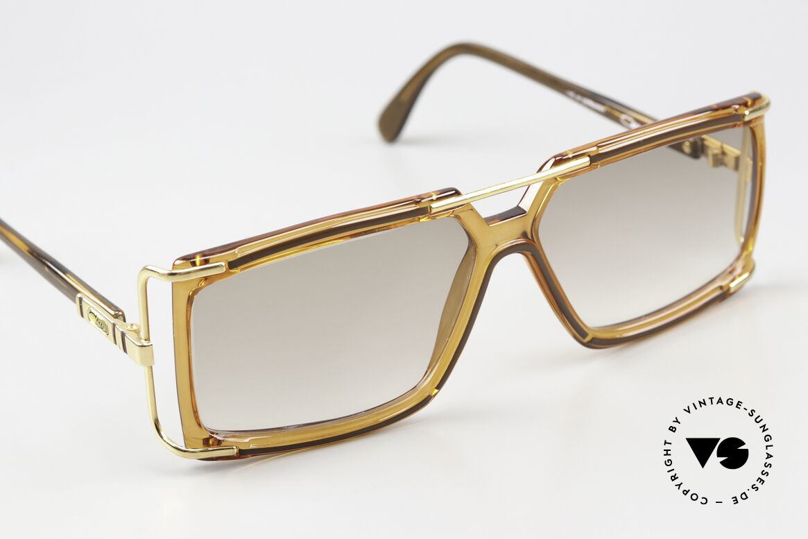 Cazal 638 Square Vintage 80's Frame, with light tinted sun lenses (also wearable at night), Made for Men and Women