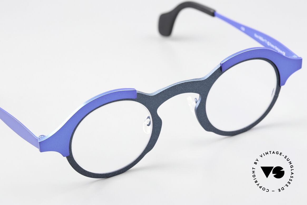 Theo Belgium Mille 71 Metal Frame Bicolor Blue Titan, 133mm width = a medium size for ladies & gents, Made for Men and Women Theo Belgium Mille 71 Metal Frame Bicolor Blue Titan, 133mm width = a medium size for ladies & gents, Made for Men and Women