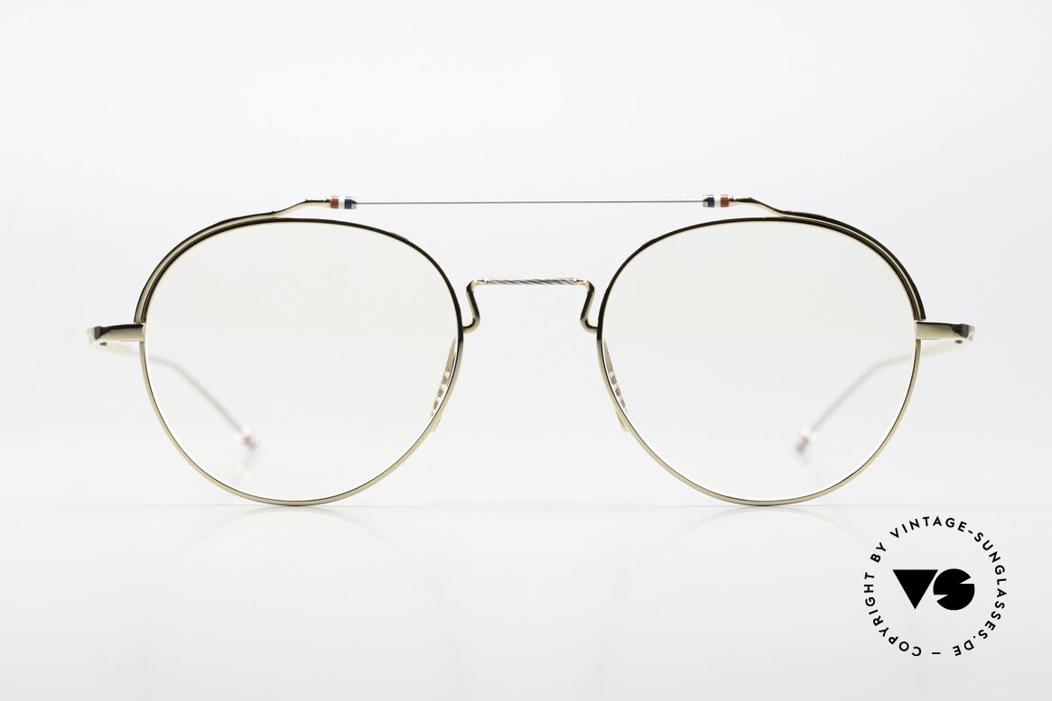 Thom Browne TBX912 Stylish Titanium Eyeglasses, titanium frame, col. GLD-SLV in size 49/22, 140, Made for Men Thom Browne TBX912 Stylish Titanium Eyeglasses, titanium frame, col. GLD-SLV in size 49/22, 140, Made for Men