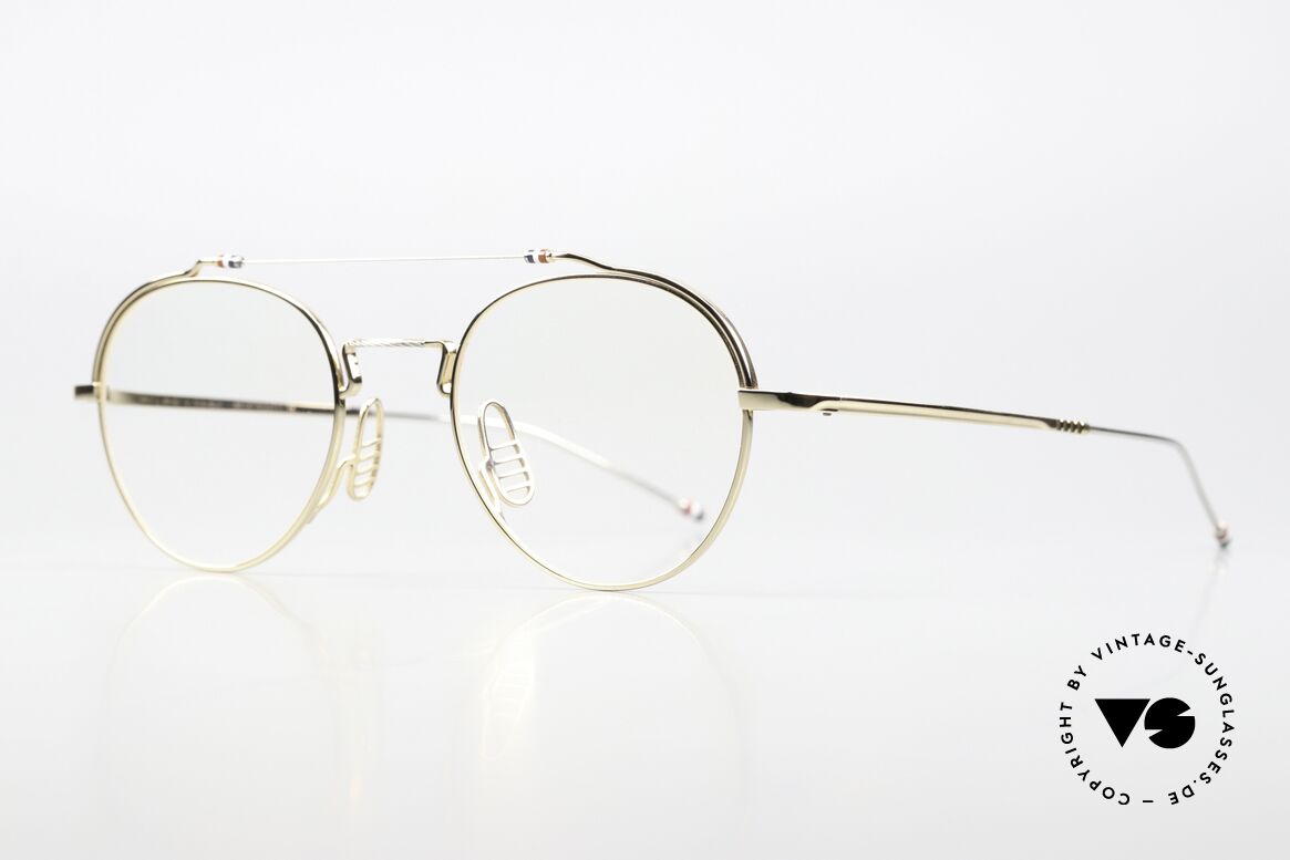 Thom Browne TBX912 Stylish Titanium Eyeglasses, GLD-SLV: noble frame in GOLD & SILVER (bicolor), Made for Men Thom Browne TBX912 Stylish Titanium Eyeglasses, GLD-SLV: noble frame in GOLD & SILVER (bicolor), Made for Men