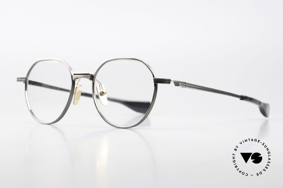 DITA Vers One Titanium Panto Eyeglasses, elegant panto model; antique-silver (titan) & gold, Made for Men and Women DITA Vers One Titanium Panto Eyeglasses, elegant panto model; antique-silver (titan) & gold, Made for Men and Women