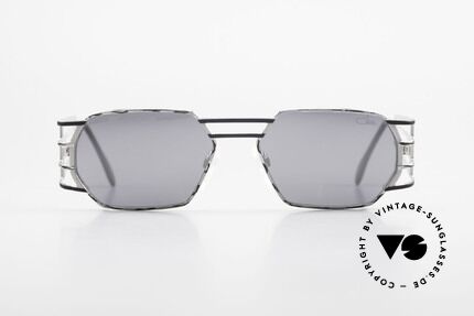 Cazal 980 Mirrored Designer Sunglasses, angular frame with striking and sophisticated temples, Made for Men and Women