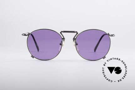 Jean Paul Gaultier 55-8174 90's Designer Shades, round metal frame; lightweight and very comfortable, Made for Men and Women