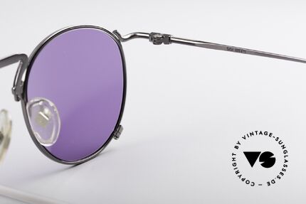 Jean Paul Gaultier 55-8174 90's Designer Shades, purple sun lenses can be replaced with prescriptions, Made for Men and Women