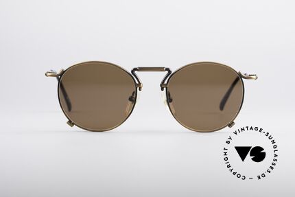 Jean Paul Gaultier 55-8174 90's Designer Shades, round metal frame; lightweight and very comfortable, Made for Men and Women