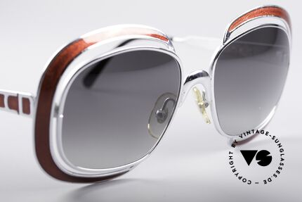 Christian Dior 1208 Lovely 70's Shades, chrome-plated metal frame with red design elements, Made for Women