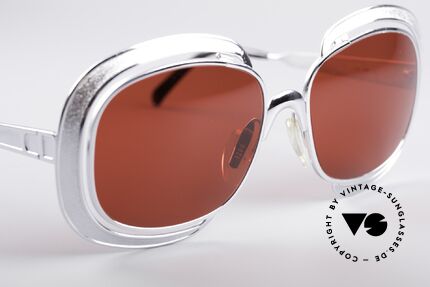 Christian Dior 1208 Lovely 70's Shades, chrome-plated metal frame with gaudy lenses in 3D red, Made for Women