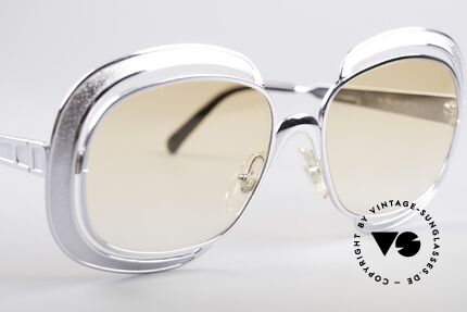 Christian Dior 1208 Lovely 70's Shades, chrome-plated frame with light-orange tinted sun lenses, Made for Women