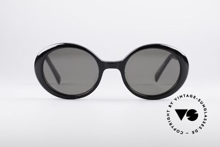 Jean Paul Gaultier 58-2274 Kurt Cobain Style, black round front with chrome-plated metal temples, Made for Men and Women