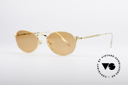 Jean Paul Gaultier 57-2172 Gold Plated Frame, gold-plated frame with orange lenses (100% UV), Made for Men and Women
