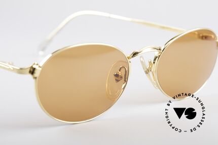 Jean Paul Gaultier 57-2172 Gold Plated Frame, NO retro sunglasses but an old original from 1995, Made for Men and Women