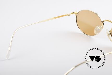 Jean Paul Gaultier 57-2172 Gold Plated Frame, interesting design details (typically J.P. Gaultier), Made for Men and Women