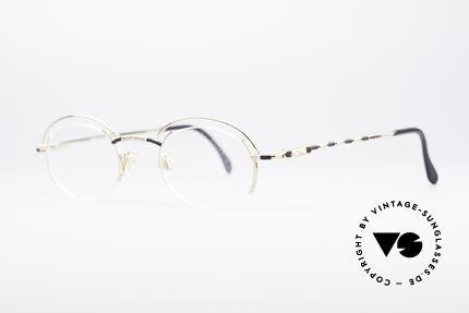 Cazal 773 Oval Round Vintage Frame, high-grade finish in gold-black (made in Germany), Made for Women