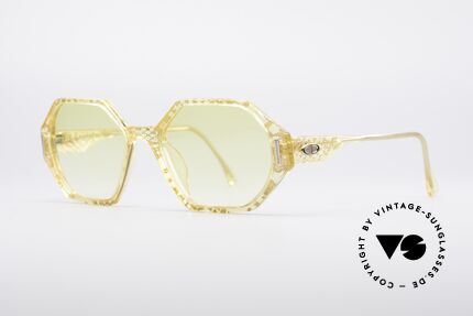 Christian Dior 2597 Octagonal Frame, half transparent with a kind of "gold leaf" inlays, Made for Women