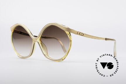 Christian Dior 2085 70's Sunglasses, a true eye-catcher with brown-gradient lenses, Made for Women