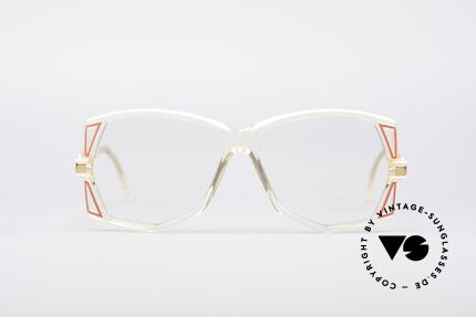 Cazal 172 Crystal Clear 80's Frame, crystal-clear plastic frame with terrific color accents, Made for Women