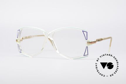 Cazal 172 Crystal Clear 80's Frame, rare 80's designer eyeglasses by Cazal (W.Germany), Made for Women