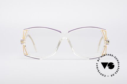 Cazal 172 Crystal Clear 80's Frame, crystal-clear plastic frame with terrific color accents, Made for Women
