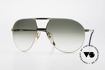 Dunhill 6042 80's Luxury Aviator Sunglasses, gold-plated with gray 'China lac' & gradient lenses, Made for Men