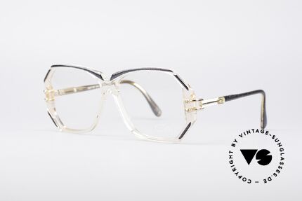 Cazal 169 Vintage Designer Frame, crystal clear frame with anthracite rims; MEDIUM, Made for Women