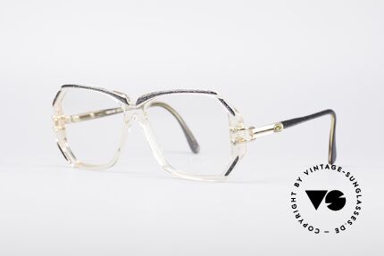 Cazal 169 Small Designer Frame, crystal clear frame with anthracite rims; SMALL size, Made for Women