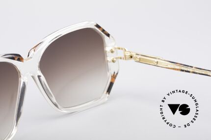 Cazal 169 Vintage Designer Shades, brown-gradient sun lenses for 100% UV protection, Made for Women