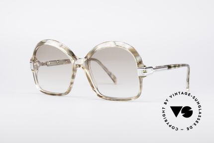 Cazal 108 70's Ladies Vintage Frame, translucent marbled and very light tinted lenses, Made for Women