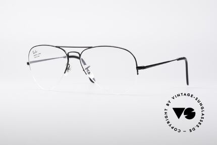 Ray Ban Aviator Half Rimless 80's Frame, vintage Ray-Ban eyeglass-frame of the 1980's, Made for Men and Women