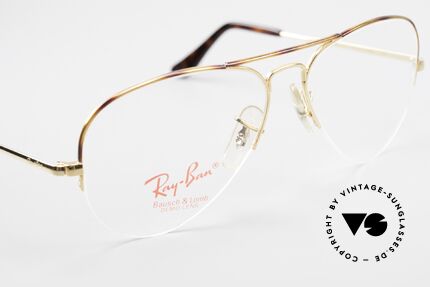 Ray Ban Aviator Half Rimless Frame Tortuga, limited Tortuga version (gold-tortoise finish), Made for Men and Women